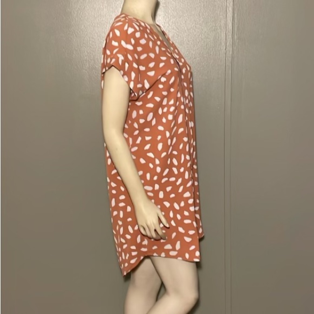 Umgee Orange and White Patterned Dress - Picture 4 of 15